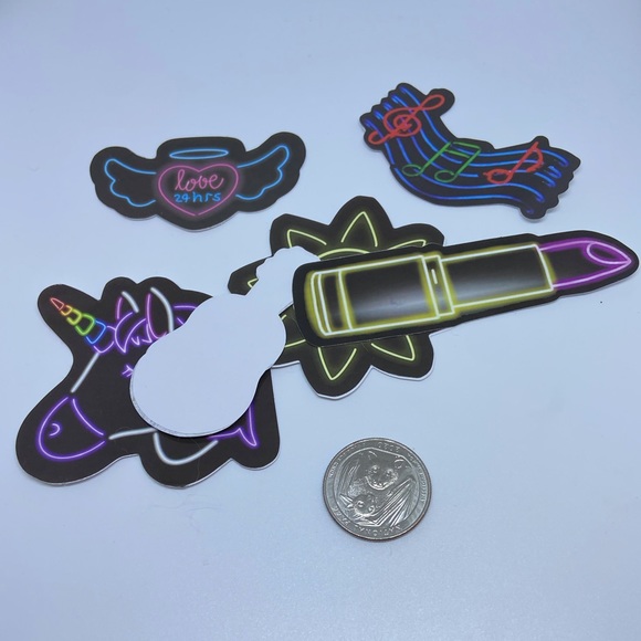 Neon graffiti style stickers - Picture 3 of 4